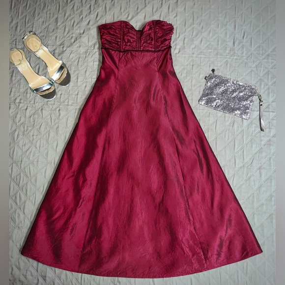 JESSICA MCCLINTOCK for GUNNE SAX Vintage Strapless Tea-Length Gown, Size 3, EUC - Picture 2 of 13